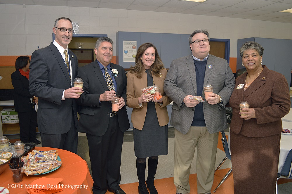 First Lady Visit Tabb Dorothy McAuliffe School Board  