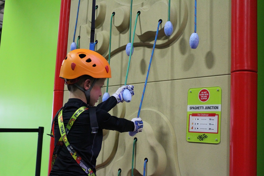 small child climbing